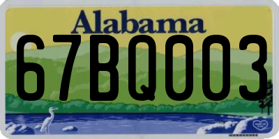 AL license plate 67BQ003