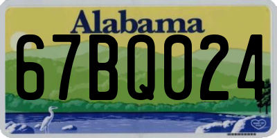 AL license plate 67BQ024