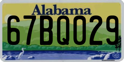 AL license plate 67BQ029