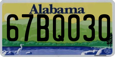 AL license plate 67BQ030
