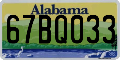 AL license plate 67BQ033