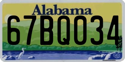AL license plate 67BQ034