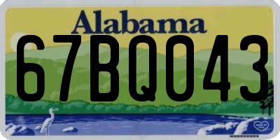 AL license plate 67BQ043