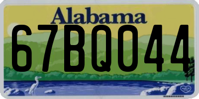 AL license plate 67BQ044