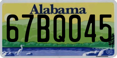 AL license plate 67BQ045