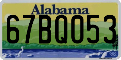 AL license plate 67BQ053