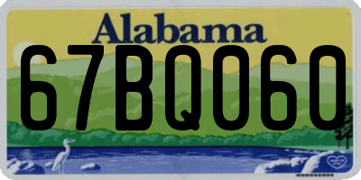 AL license plate 67BQ060