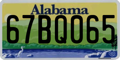 AL license plate 67BQ065