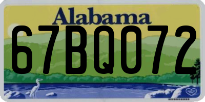 AL license plate 67BQ072