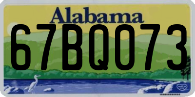 AL license plate 67BQ073