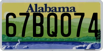 AL license plate 67BQ074