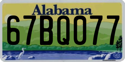 AL license plate 67BQ077