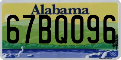 AL license plate 67BQ096