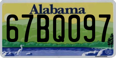 AL license plate 67BQ097