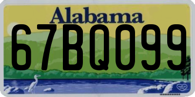 AL license plate 67BQ099