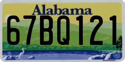 AL license plate 67BQ121