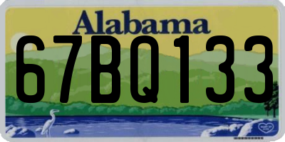 AL license plate 67BQ133
