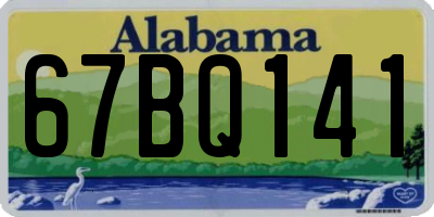 AL license plate 67BQ141