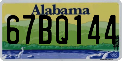 AL license plate 67BQ144