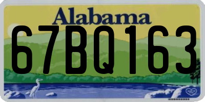 AL license plate 67BQ163