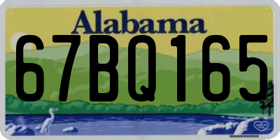 AL license plate 67BQ165