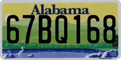 AL license plate 67BQ168