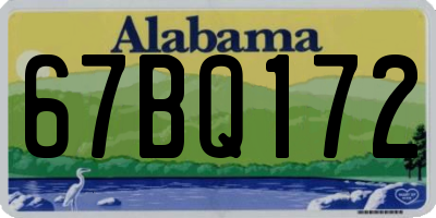 AL license plate 67BQ172
