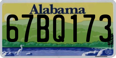 AL license plate 67BQ173