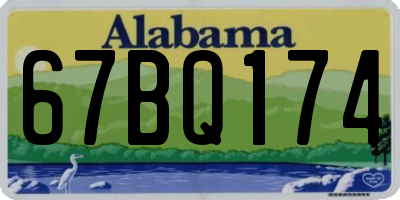 AL license plate 67BQ174