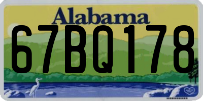 AL license plate 67BQ178