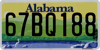 AL license plate 67BQ188