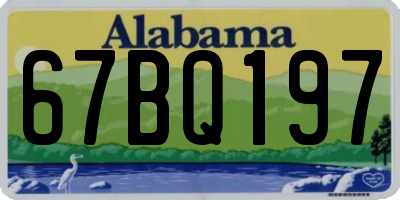 AL license plate 67BQ197