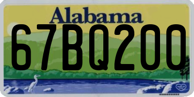 AL license plate 67BQ200