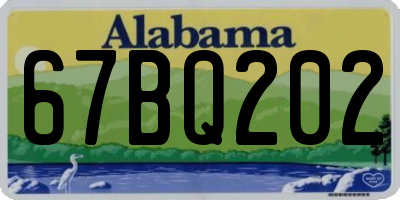 AL license plate 67BQ202