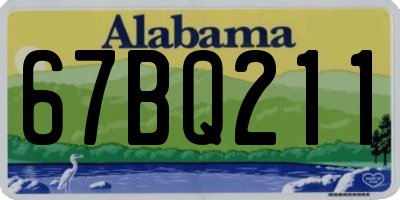 AL license plate 67BQ211