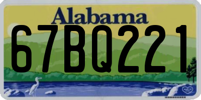 AL license plate 67BQ221
