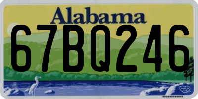 AL license plate 67BQ246
