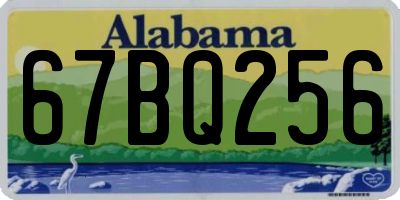 AL license plate 67BQ256