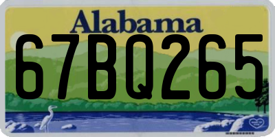 AL license plate 67BQ265