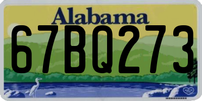 AL license plate 67BQ273