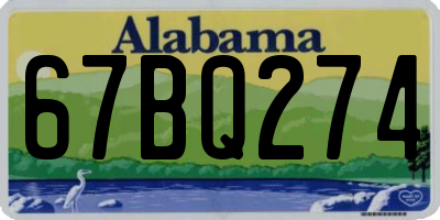 AL license plate 67BQ274