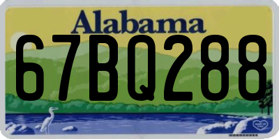 AL license plate 67BQ288