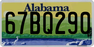 AL license plate 67BQ290