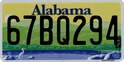 AL license plate 67BQ294