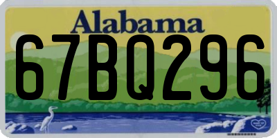AL license plate 67BQ296