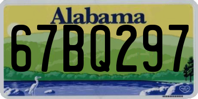 AL license plate 67BQ297