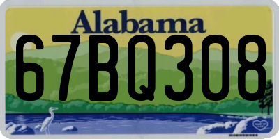 AL license plate 67BQ308