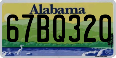 AL license plate 67BQ320