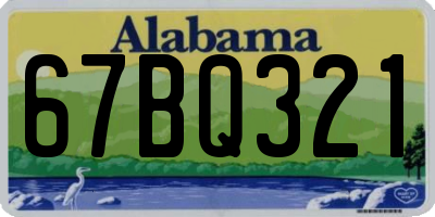 AL license plate 67BQ321