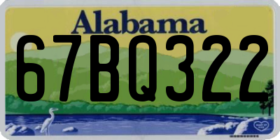 AL license plate 67BQ322